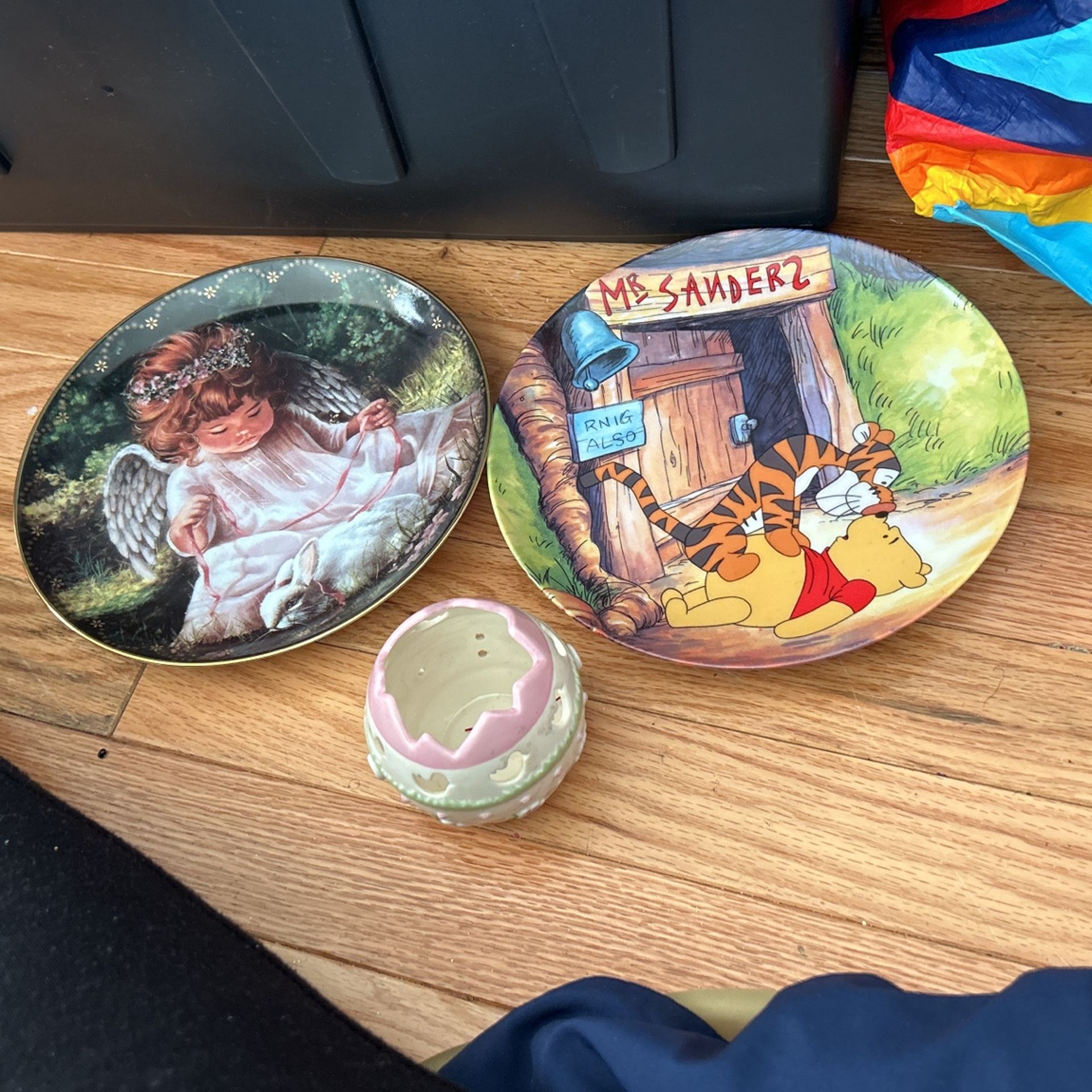 2 Plates and Lenox candle holder lot