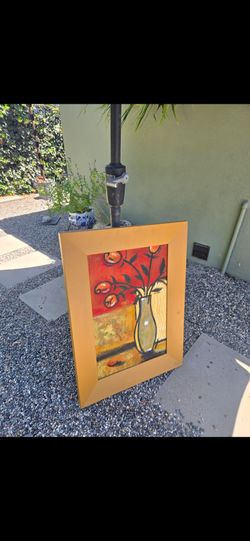 Vintage MCM Floral Abstract Painting