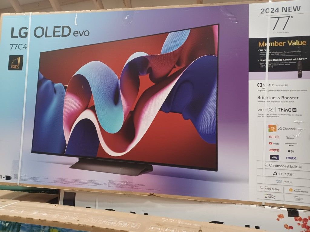 Big Savings.  New Condition Tv With 1 Year Warranty.  77" Oled C4. Free Wallmount Bracket 