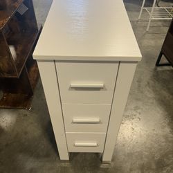 #042903 12” bathroom cabinet 3 drawer organizer free standing single vanity, small nightstand