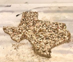 5 Pea Gravel Stepping Stones (Texas shape & 4 circles