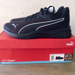 PUMA Disperse Black Men's Sneakers SoftFoam Training Shoes Size 11 NWB
