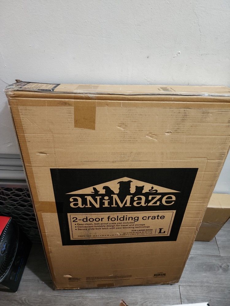 Animaze 2 Door Folding Dog Crate 