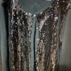 Black Sparkle Cardigan Medium 