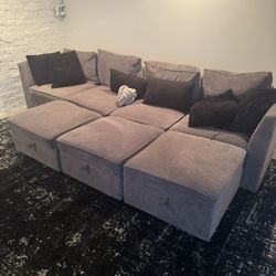 7 piece Gray Sectional Couch