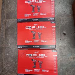 Milwaukee New Kit m12 Fuel Brushless, Impact And Hammer Drill, Battery And Charger $200 Each Kit 