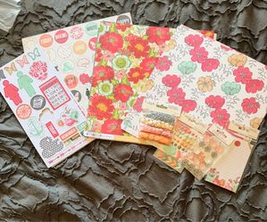 Scrapbook/card making/craft paper and embellishments