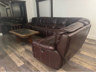 Living room in leather