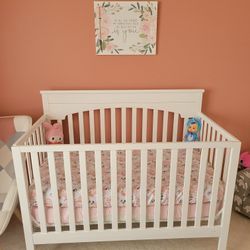4- In-1 Delta Convertible Crib With Mattress 