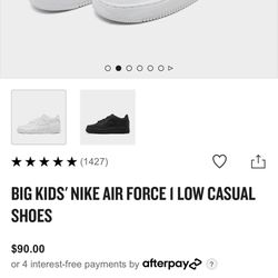 Nike Air Force Kids Size 5