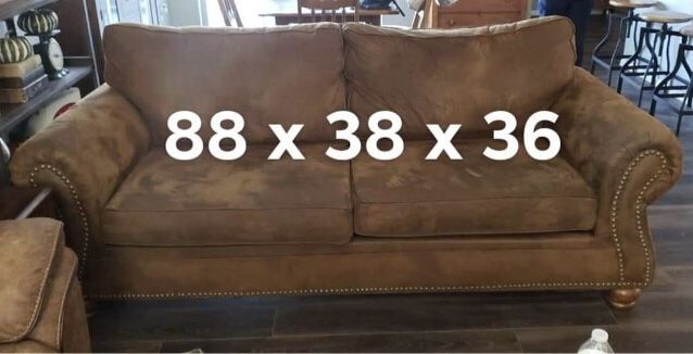 Brown Couch / Large Loveseat