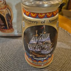 Vintage 1989 budweiser discover america series beer stein