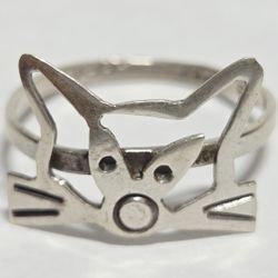 Vintage Sterling Silver 925 Mexico Modernista Womens Ring Sz 5