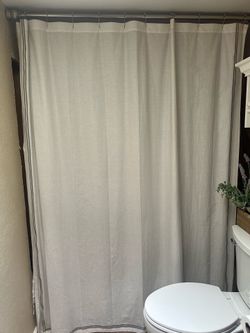 linen shower curtain