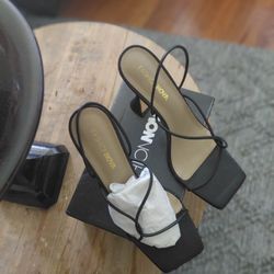 Never Worn Black Strappy Party Heels Size 10
