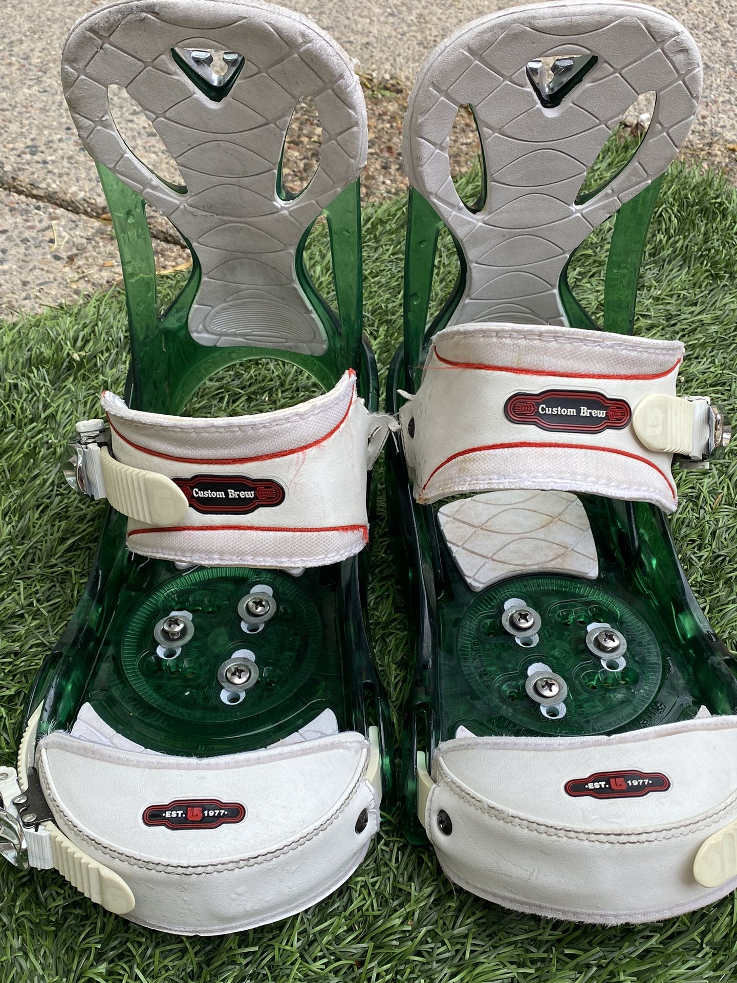 BURTON SNOWBOARD BINDINGS CUSTOM BREW BINDINGS HEINEKEN EDITION RARE