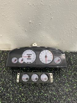 NISMO R33 OEM FACTORY WHITE FACE GAUGE CLUTER 