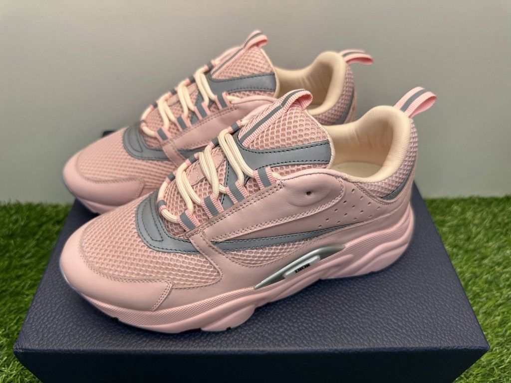 DIOR B22 TRIPLE PINK REFLECTIVE NEW SALE SNEAKERS SHOES BOX WOMEN SIZE 8 8W 39 A5