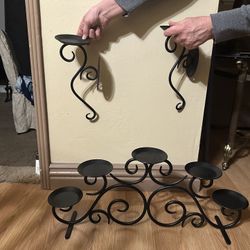 Candleholder (5) and matching wall sconces