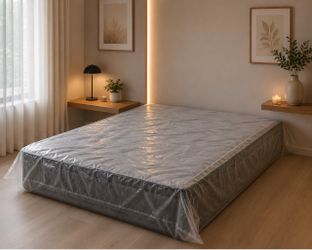 Queen regular mattress and box spring new