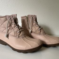 Sperry Pink Duck Boots-size 9
