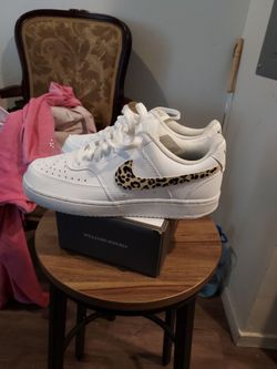 Nike Court Vision Low Leopard Swoosh Sneakers