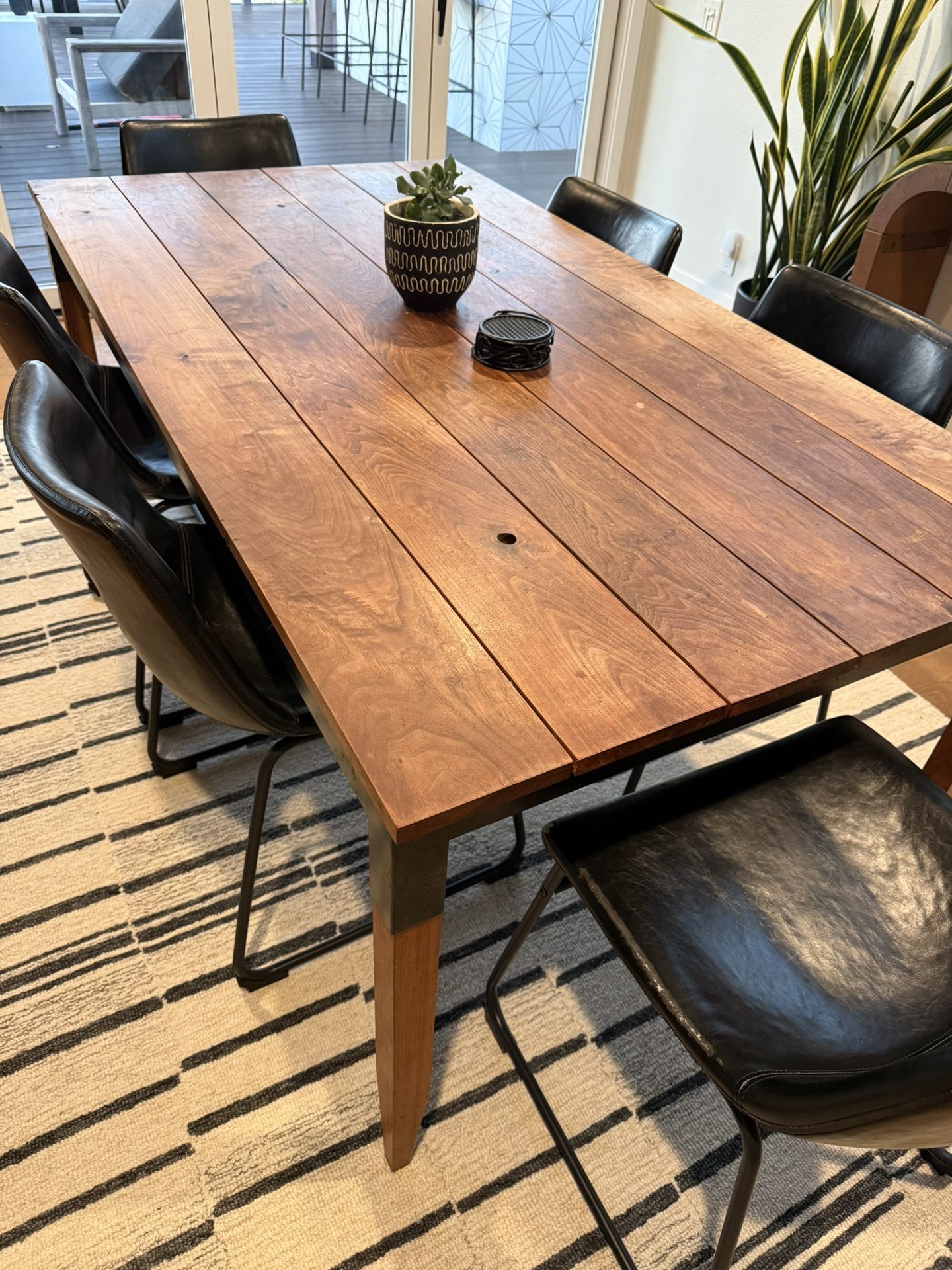 Industrial Wood Dining Table