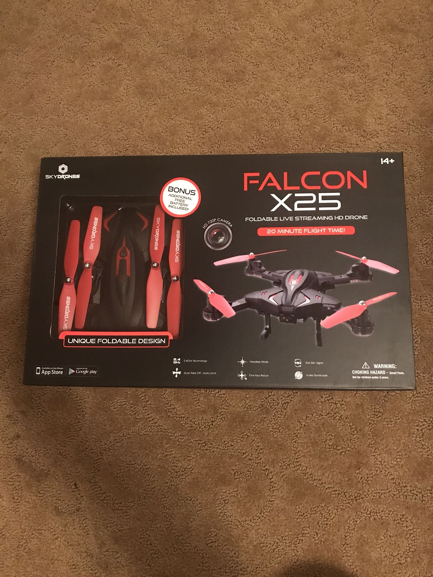 This week only special Falcon X25 Drone plus u can pick between FXmini drone or 3D virtual reality