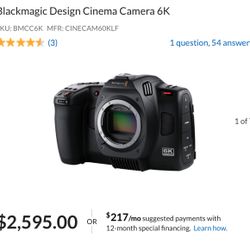 Blackmagic 6K With Tilta Cage And Sigma 18-35mm Lens
