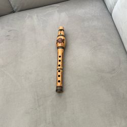 Vintage Flute  Hand Carved / Christmas / music instrument