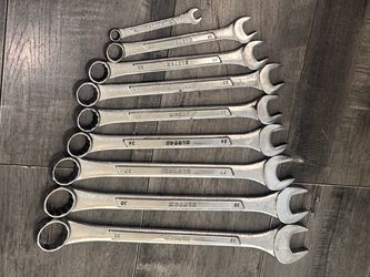 9pcs metric wrench set 32,30, 27, 24, 23, 22, 20, 17, 10 jumbo klutch wrench set Fe11)