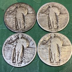 1925-26-27-28 Standing Liberty Quarters 