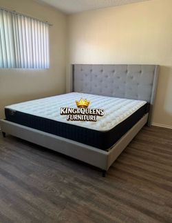 New king bed frame with mattress