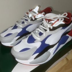 Puma BMW Rs-x3 Puzzle White Blue Red Black 371570-05 Men's Size 9 Sneakers