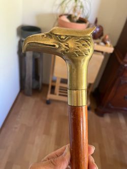 Awesome Vintage Brass Eagle Head Cane