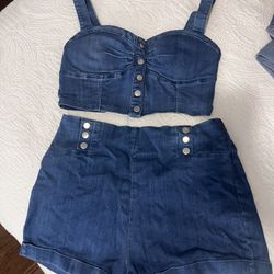 Blue Top and Short Set 