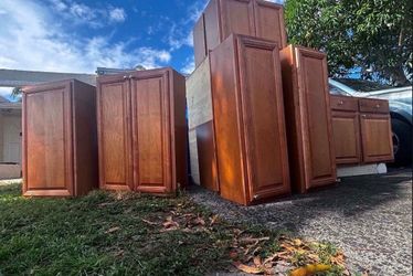 9 Cabinets 1 Bottom 8 Tops- Solid Wood
