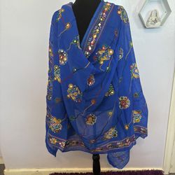 Indian Cotton embroidery design dupatta