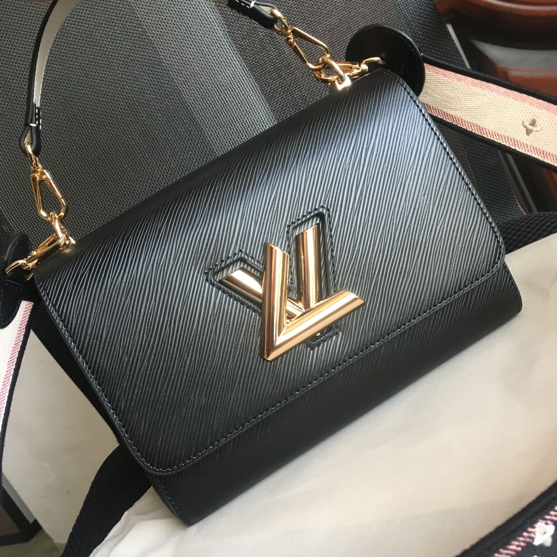 Louis Vuitton Bag Black Epi Girls Bag Shoulder Bag Crossbody Bag Deformed