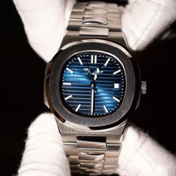 New Stainless Luxury Watch Blue Dial