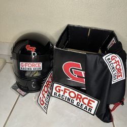 G-Force XS Black Full Face Racing Helmet 3415MEDBK