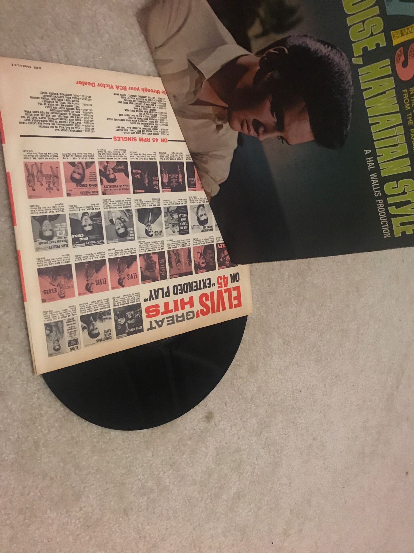 Elvis vinyl record
