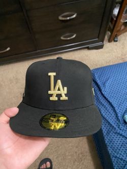 Black gold dodgers hat 7 1/4