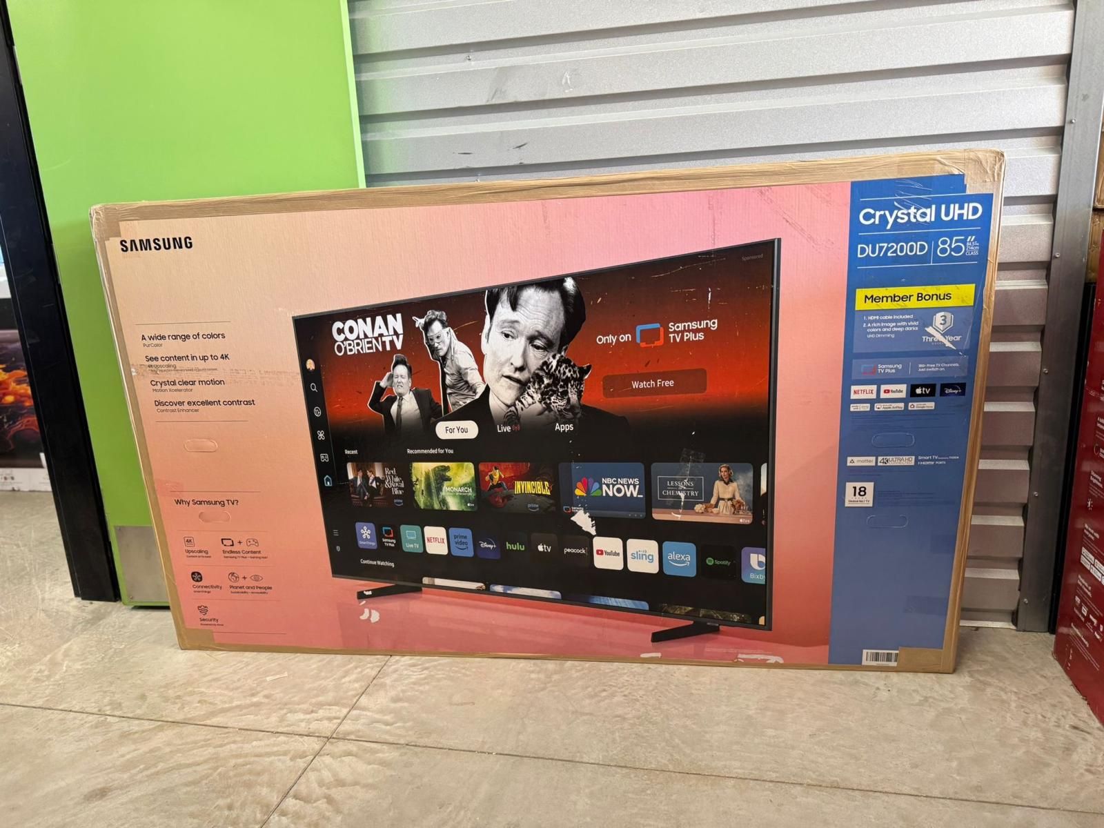 Hd388 85” Samsung smart 4k led Uhd tv floor model