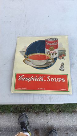 Campbell's Soups Vintage Tin Advertising Sign