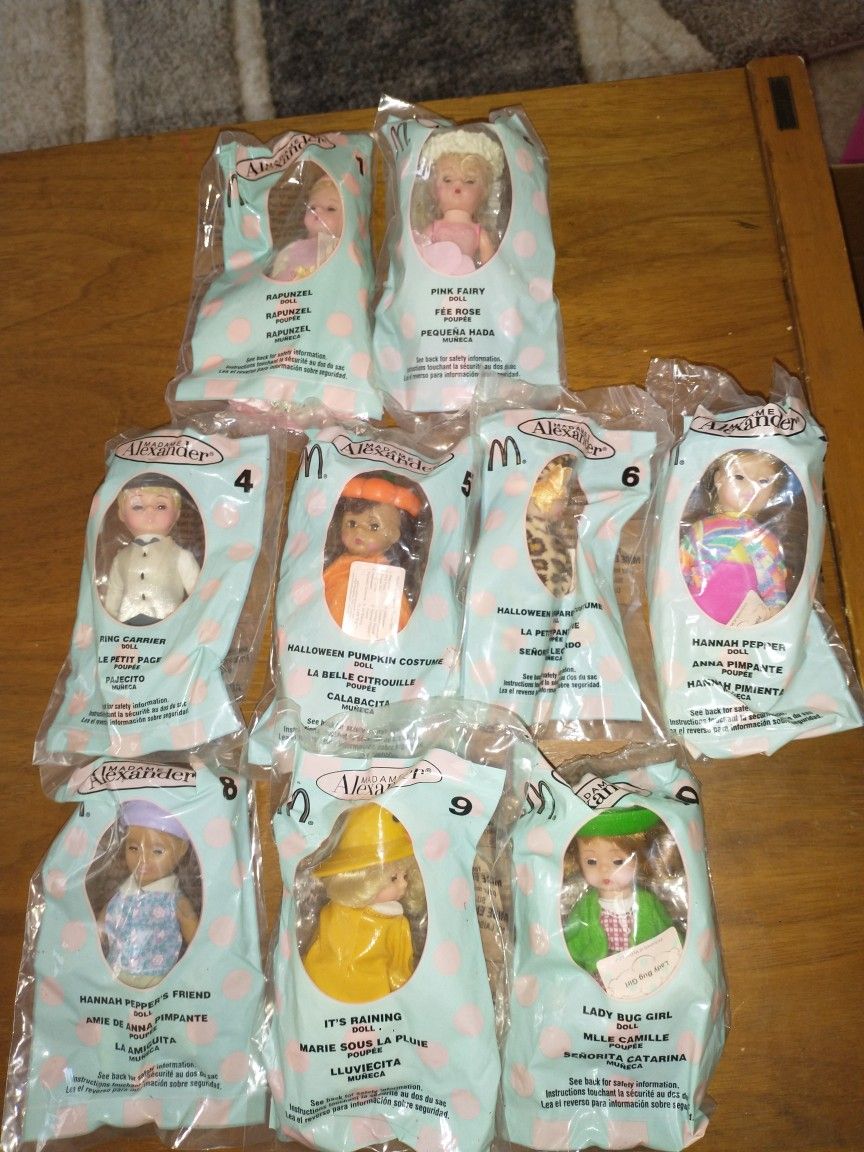 2003 Madame Alexander McDonald's Happy Meal Toys Collection 1-2, 4-10 *New*