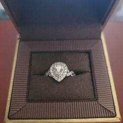 Neil Lane 14k White Gold Princess Cut Diamond Engagement Ring 