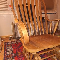 Wood Glider Rocking Chair 