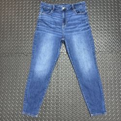 American Eagle Curvy Hi-Rise Jegging Jeans Denim Skinny Medium Wash Womens 16