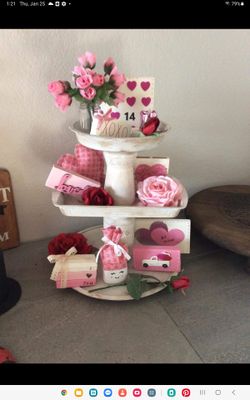 Valentines Tiered Tray Decor (TRAY NOT INCLUDED)